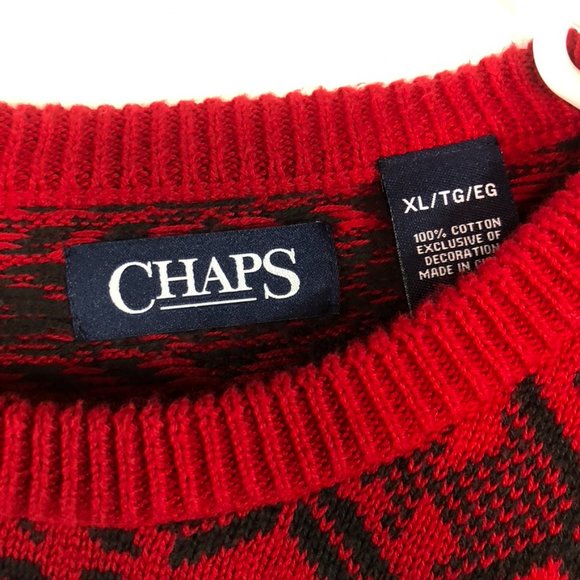 SOLD Chaps | Oversized Fair Isle Knit Sweater - Picture 8 of 9